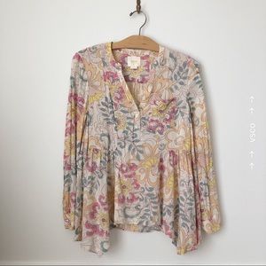 Anthropologie Maeve Laiken Henley Floral